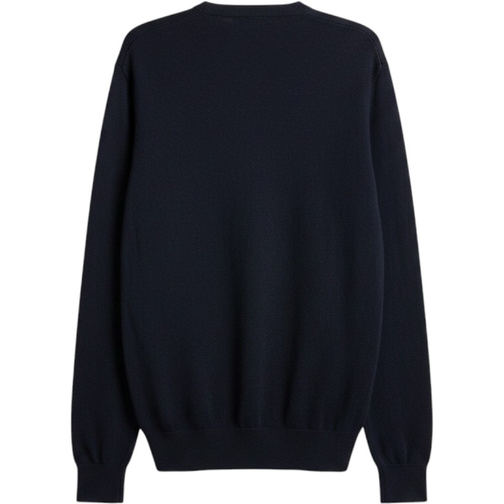 Balmain Paris Logo Knit Sweater Navy Cotton Crewneck L Quiet Luxury $600 MSRP - Picture 7 of 7